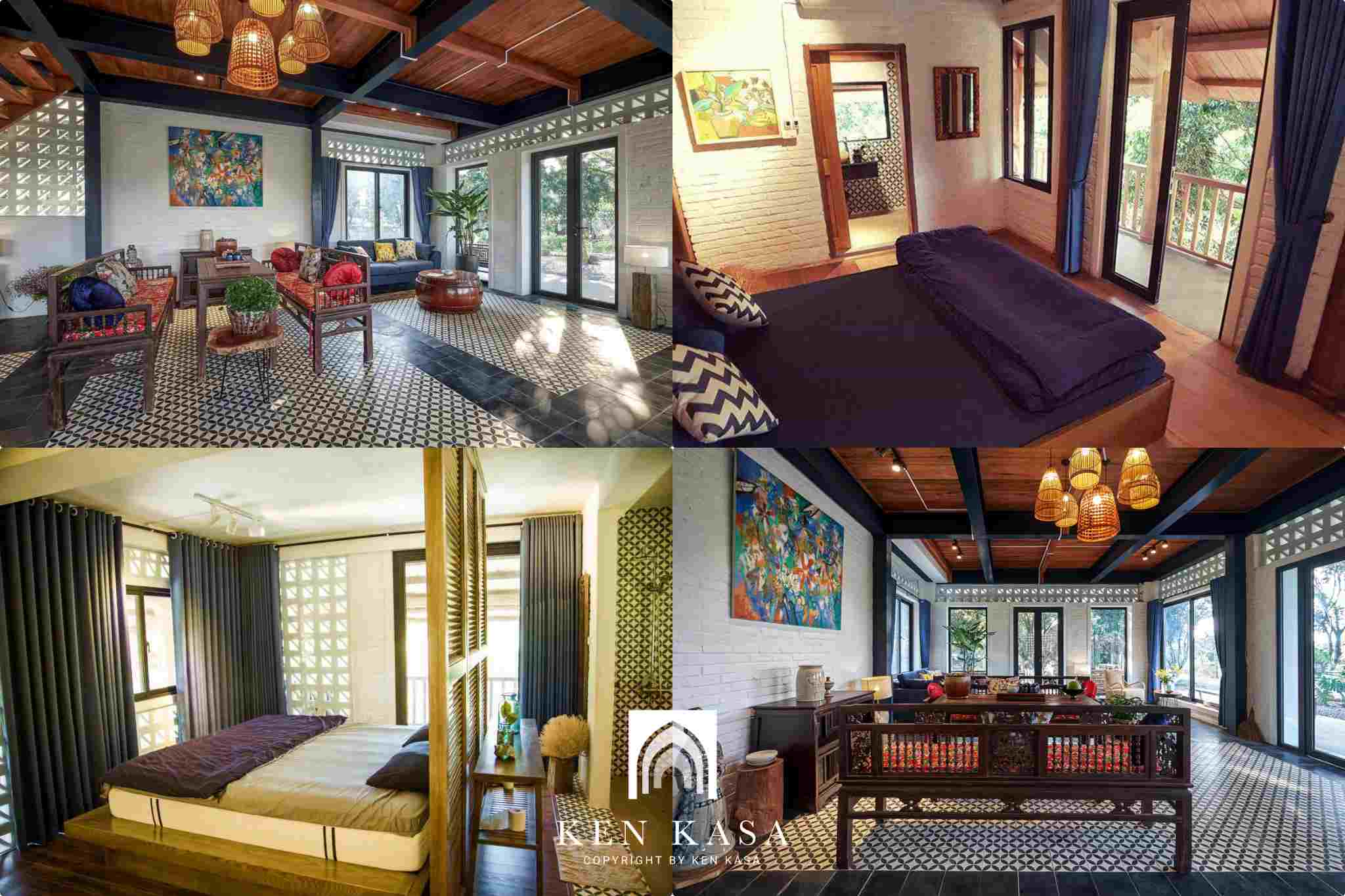 Mẫu nh&agrave; homestay phong c&aacute;ch indochine Giang house homestay 